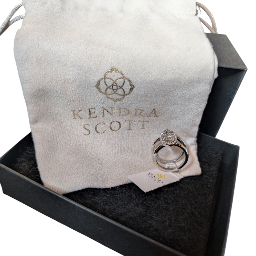 Kendra Scott Elyse Double Band Silver Ring